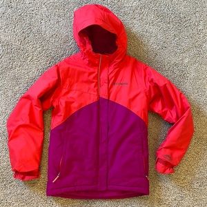 Columbia Omni-Tech Full Zip Hooded Winter Insulated Jacket Girls Medium (10-12)